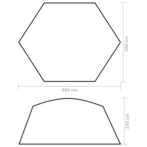 Terepszínű szövet medencesátor 660 x 580 x 250 cm
