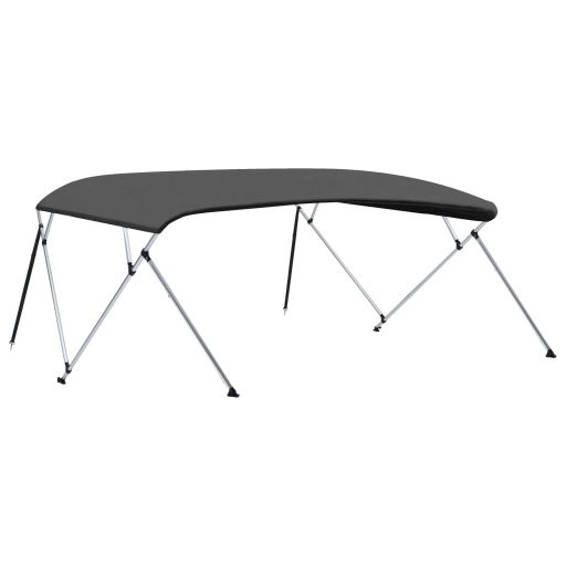 Antracitszürke négyágú bimini tető 243 x (230-244) x 137 cm