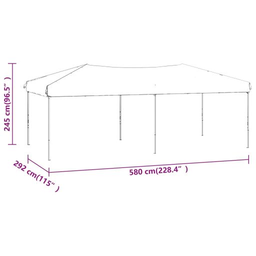 Kék összecsukható rendezvénysátor 3 x 6 m