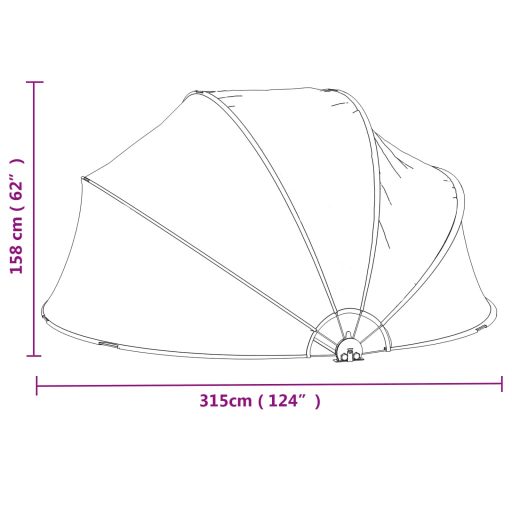 Kerek PVC medencekupola 315 x 158 cm