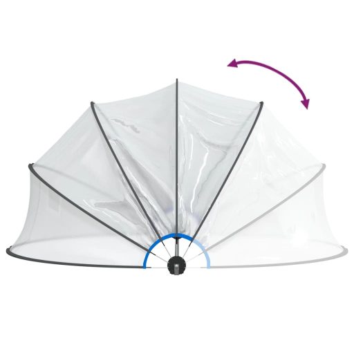 Kerek PVC medencekupola 376x188 cm
