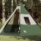 7 személyes zöld vízálló tipi kempingsátor