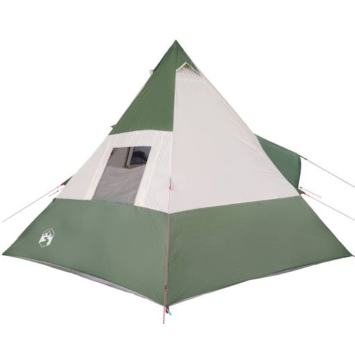 7 személyes zöld vízálló tipi kempingsátor