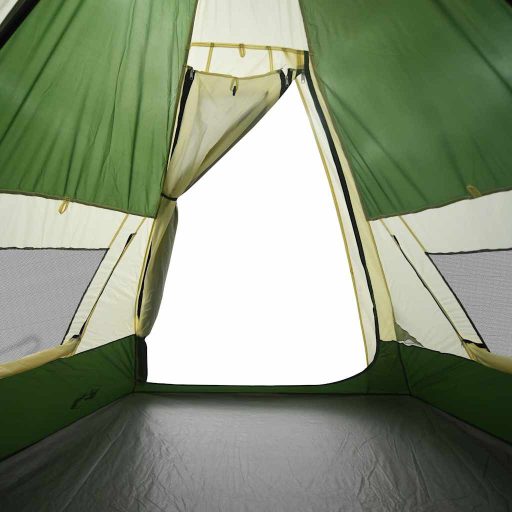 7 személyes zöld vízálló tipi kempingsátor