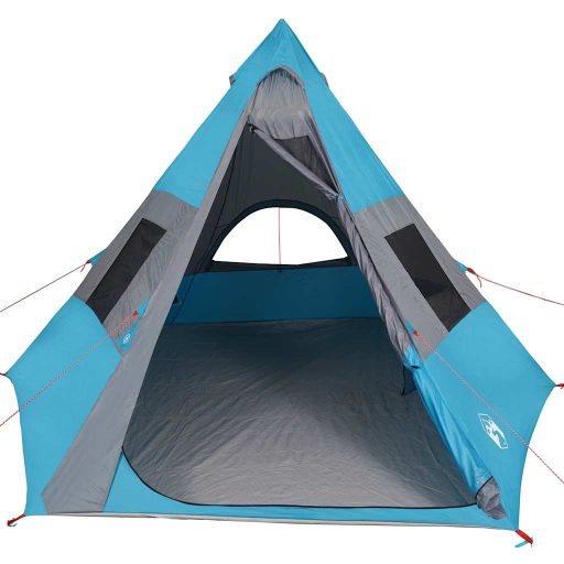 7 személyes kék vízálló tipi kempingsátor