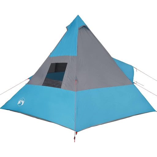 7 személyes kék vízálló tipi kempingsátor