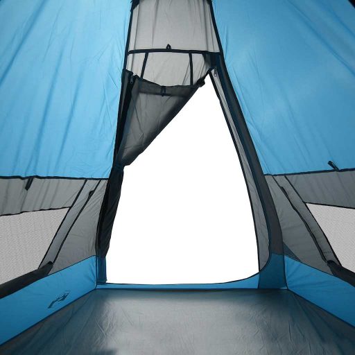 7 személyes kék vízálló tipi kempingsátor