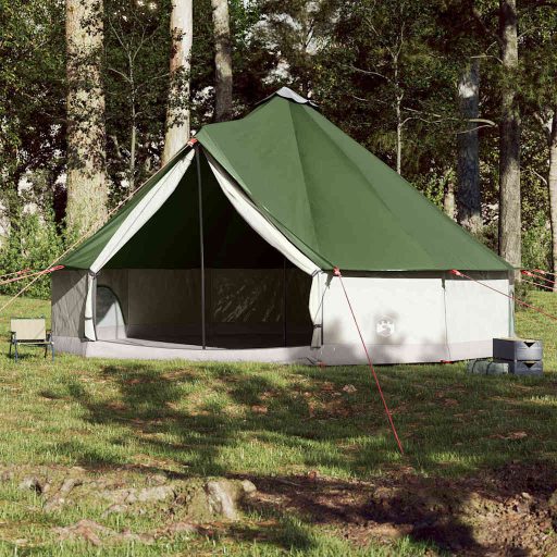 12 személyes zöld vízálló tipi családi sátor